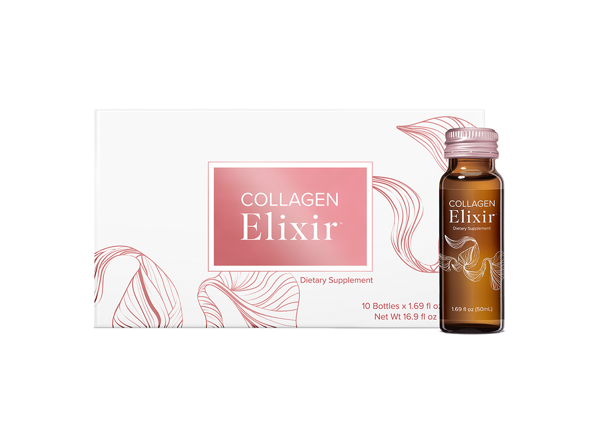 Flesje en verpakking Collagen Elixer van Isagenix